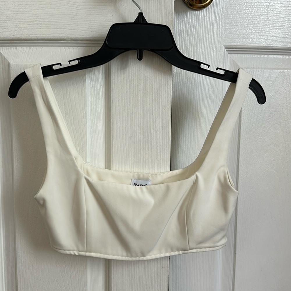 Cream crop top princess Polly